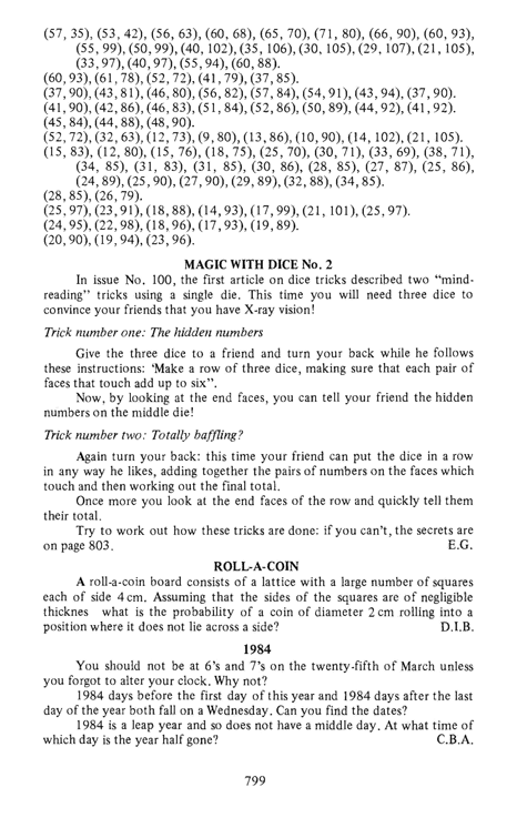 Mathematical Pie Number One Hundred and One Page 3