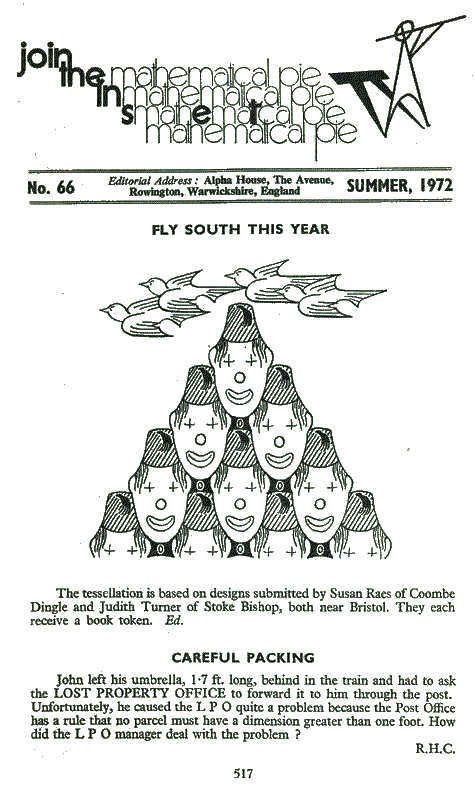 Mathematical Pie Number Sixty-Six Page 1